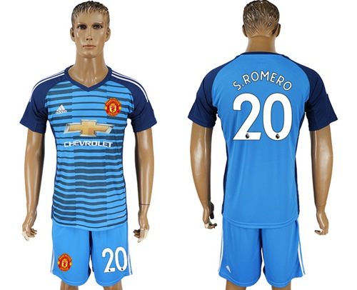 Manchester United #20 S.Romero Blue Soccer Club Jersey